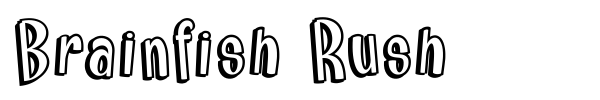 Brainfish Rush font preview